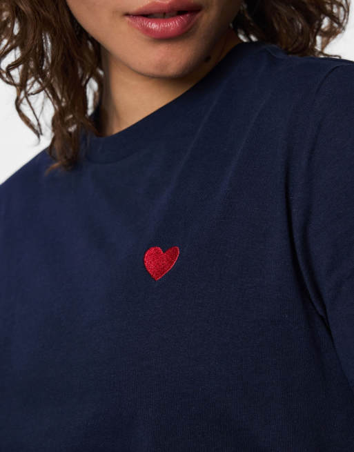 Pieces - camiseta en azul marino, 4 de 6