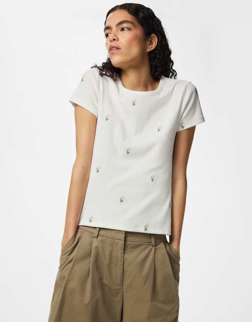 Pieces - camiseta en Cloud Dancer, 5 de 7