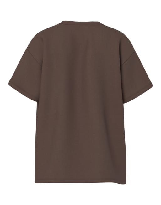 Pieces camiseta oversize en 'hot fudge', 6 de 6