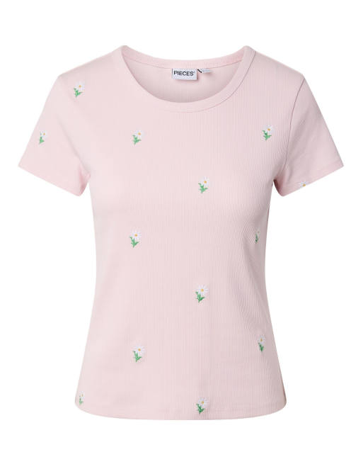 Pieces - camiseta rosa, 5 de 6