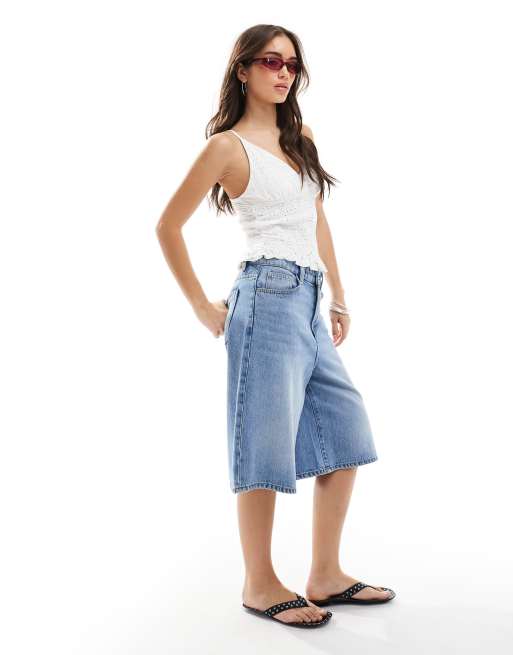 Pieces – Camisole-Oberteil in Creme mit gesmoktem Design, 4 von 4