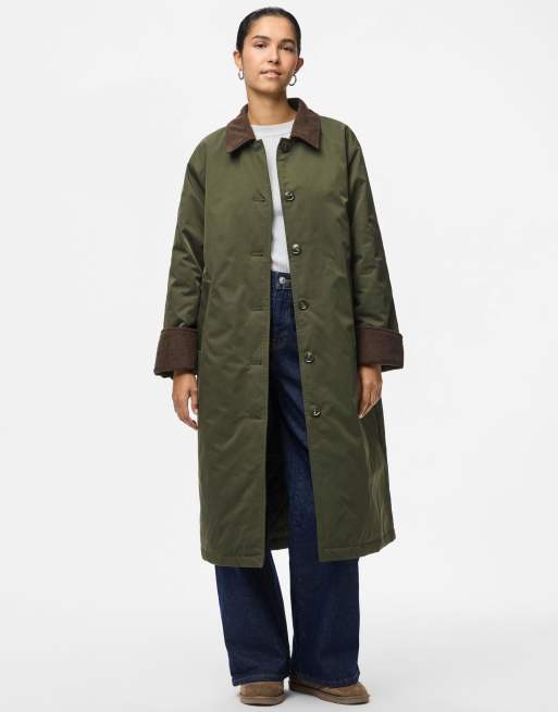 Pieces - Cappotto color forest night