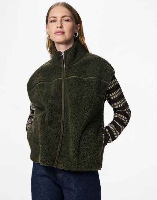 Pieces - Cappotto color forest night