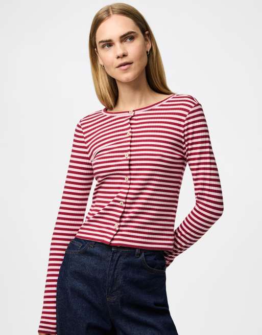 Pieces - Cardigan color bacca di Goji