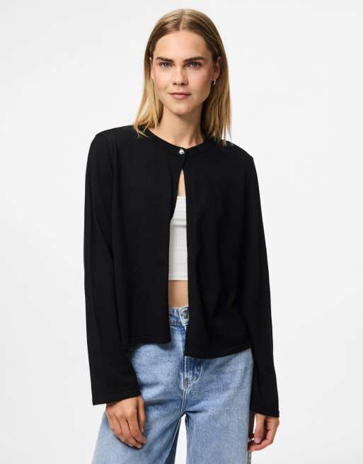 Pieces - Cardigan in maglia nero