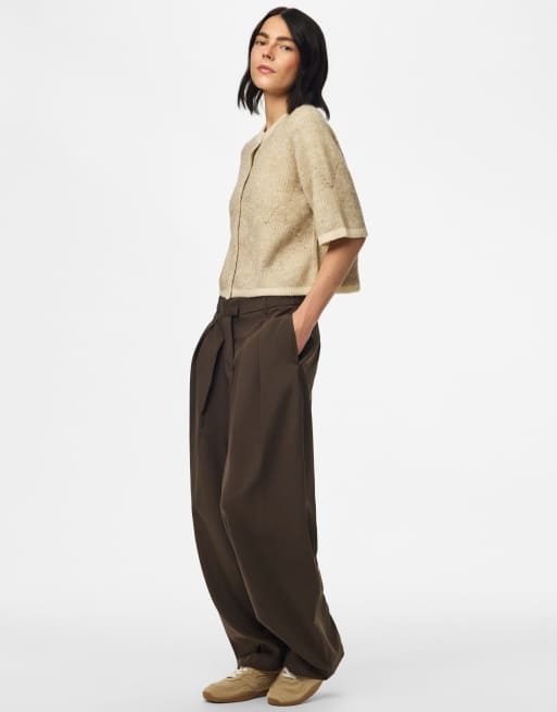 Pieces cardigan lavorato a maglia in grigio whitecap, 5 di 7