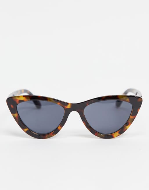 Pieces - Cat eye-solbriller i brunt skildpaddemønster, 2 af 4