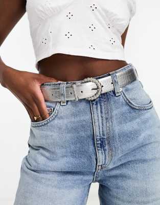 Ceinture Fille Primigi En Cuir Véritable, 65 Cm, Boucle étoile Strass, Fabriquée En Italie