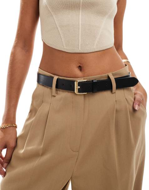 Pieces - Ceinture en similicuir - Noir - view 1