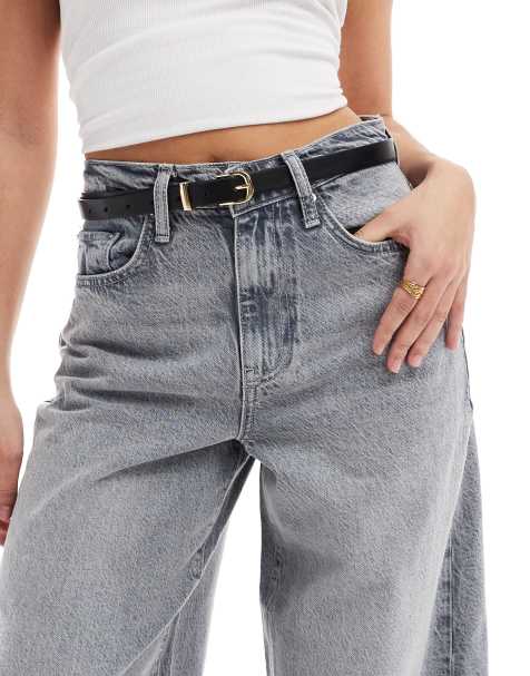 Pieces - Ceinture fine en imitation cuir - Noir - view 1