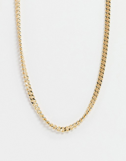 Pieces chain necklace in gold
