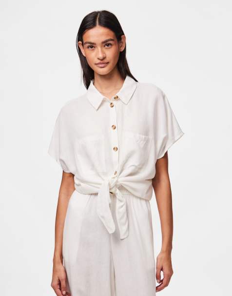 Pieces - Chemise à manches courtes - Blanc vif - view 1