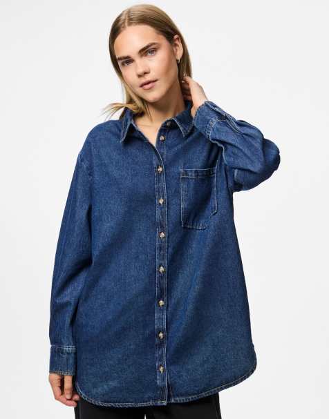 Pieces - Chemise en jean - Bleu moyen - view 1