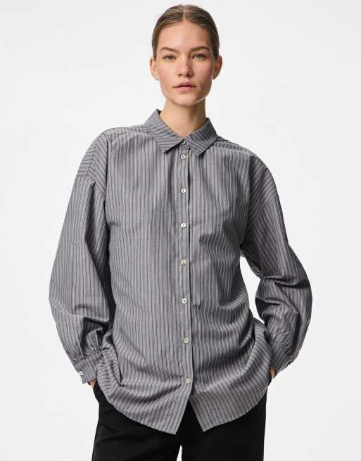Pieces - Chemise - Gris foncé