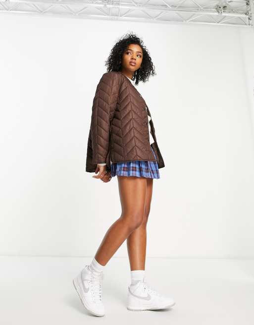 Chevron hot sale quilted jacket