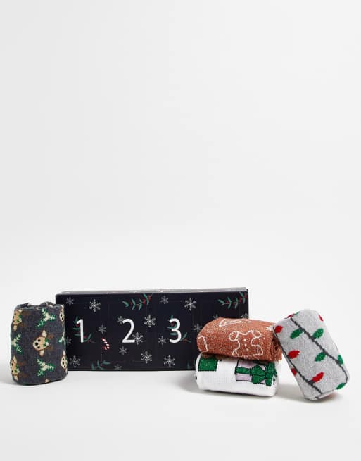 Pieces Christmas 4 pack socks gift set in multi print
