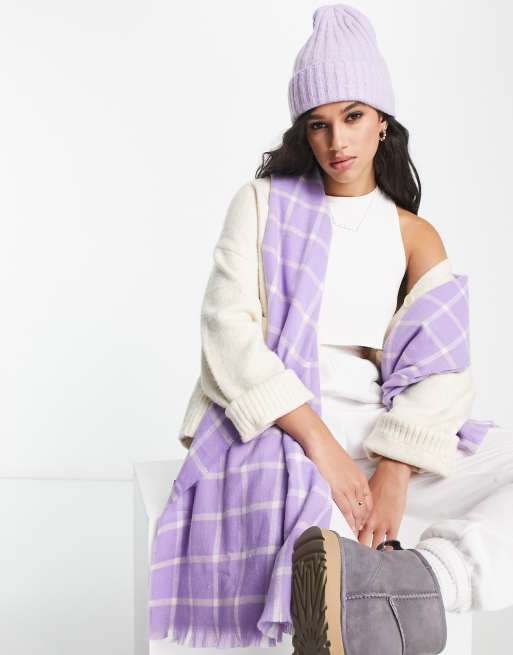 Pieces - Christmas Gifting - Confezione regalo con sciarpa e berretto lilla