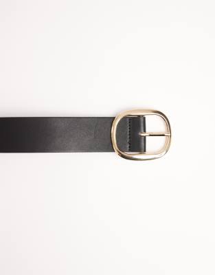 Pieces Chunky Gold Buckle Belt In Black