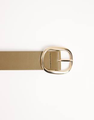 Pieces Chunky Gold Buckle Belt In Green