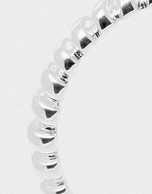 PIECES - Chunky ring med tekstur og belagt sterlingsølv, 3 af 4