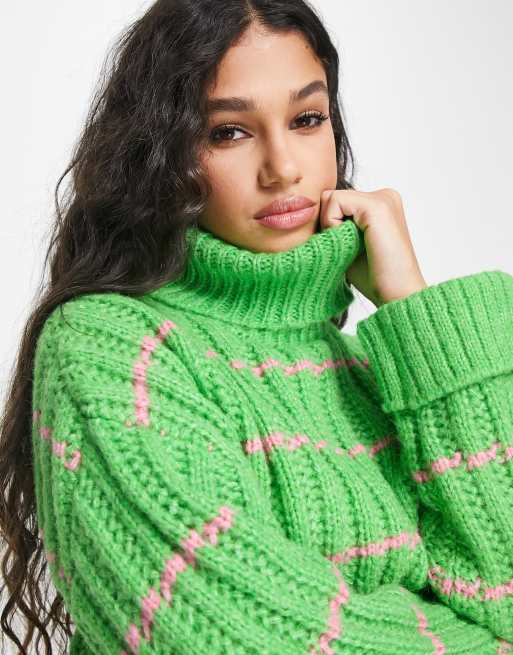 Green chunky jumper sale