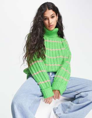 Roll Neck Sweater - Light Pink main image 1