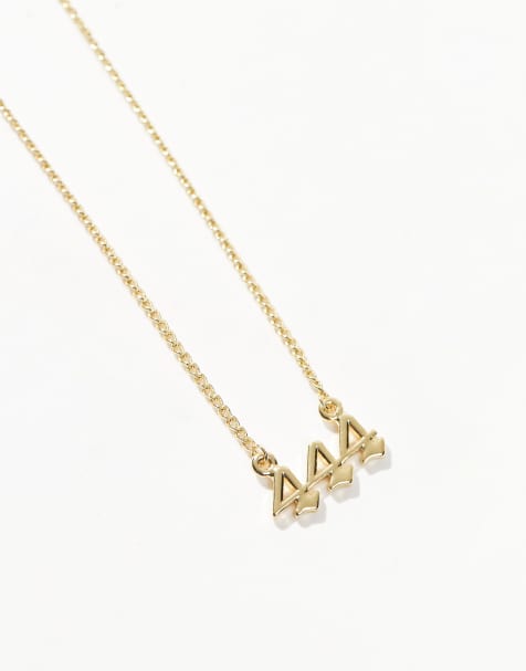 Pieces - Collana color oro con numero angelico "444" - view 1