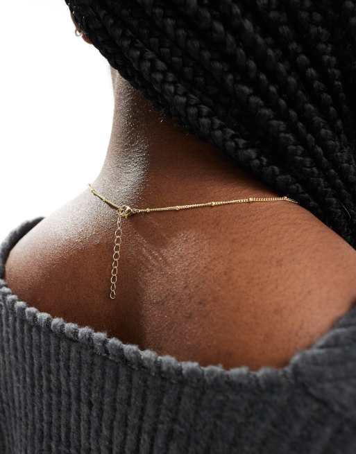 Pieces - Collana oro con iniziale "S" bombata, 3 di 4