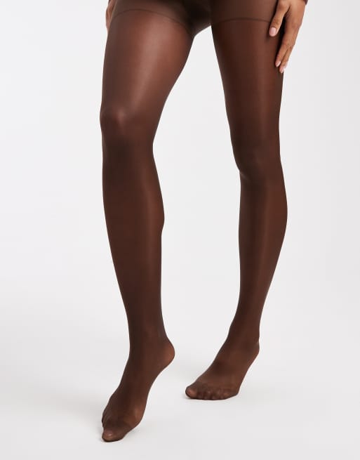 Pieces Collant marroni da 20 denari ASOS