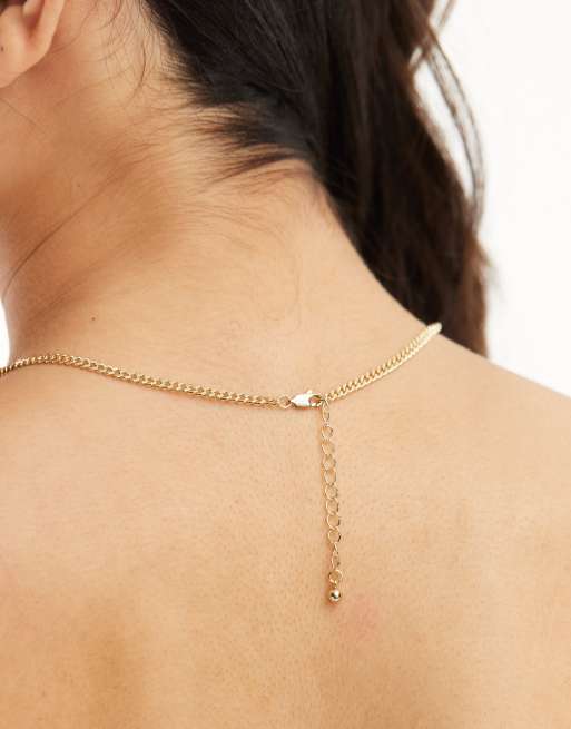 Pieces - Collier en plaqué or 18 carats à pendentif - Doré, 3 de 4