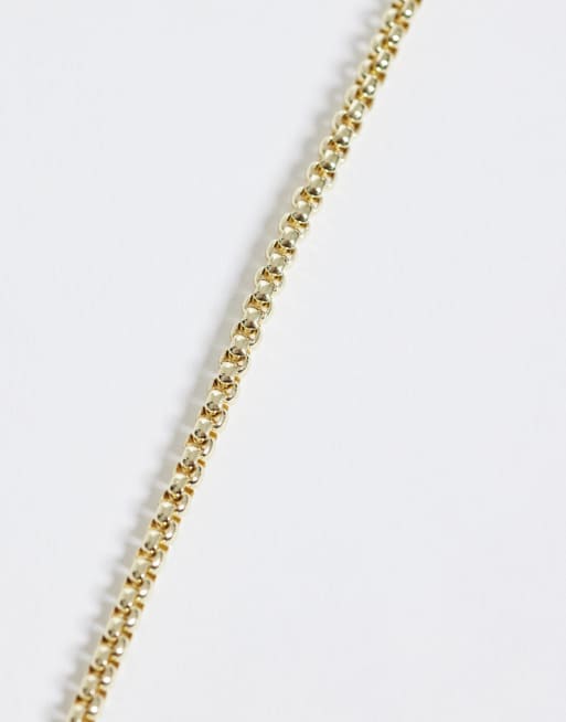 Pieces collier long à maillons torsadés finition dorée, 4 de 4