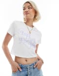 [Pieces] PIECES concert 'love that for you' baby tee in white S White