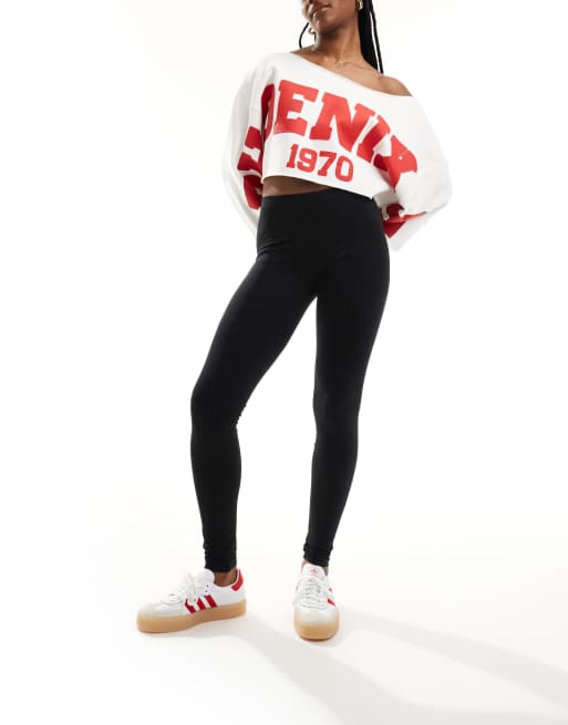 Pieces - Confezione da 2 paia di leggings a vita alta neri 