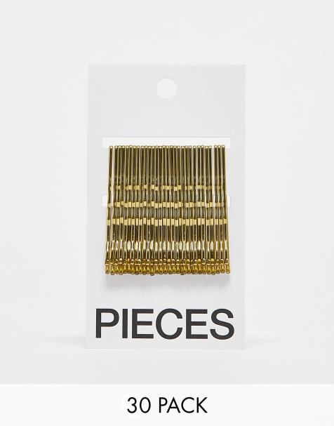 Pieces - Confezione da 30 forcine per capelli color oro - view 1