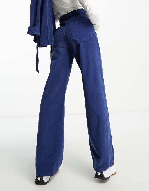 Royal blue clearance wide leg pants