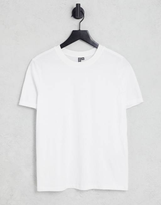 Pieces cotton t-shirt in white, 2 of 4