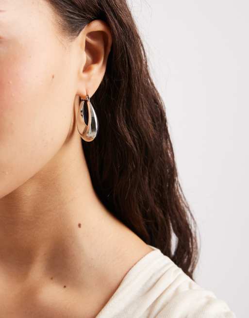 Pieces - Créoles chunky - Argenté, 2 de 3