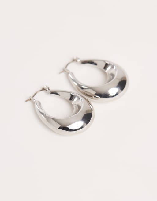 Pieces - Créoles chunky - Argenté, 3 de 3