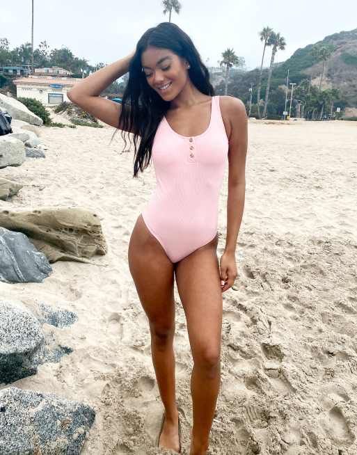 Pastel pink hot sale swimsuit