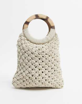 crochet bag with handles