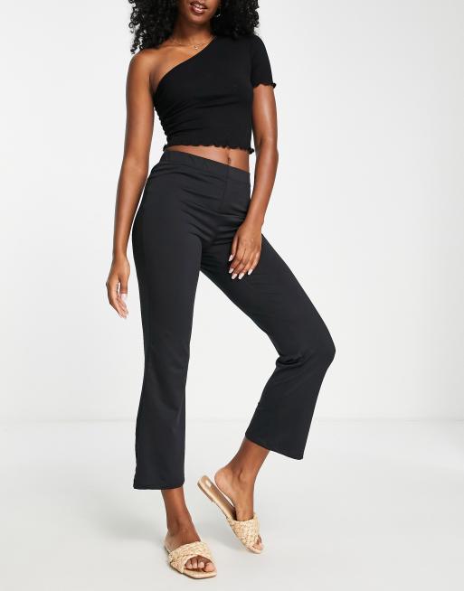 Cropped Kick Flare Trousers