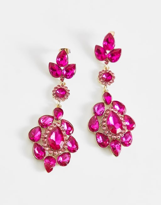 Bright deals pink earrings