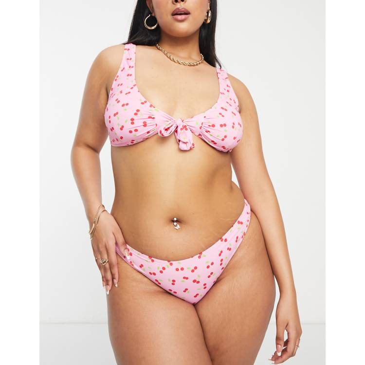 Pink Money Print Bikini