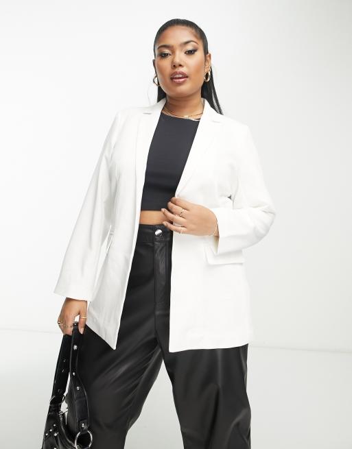 Pieces Curve - Blazer ajusté - Blanc