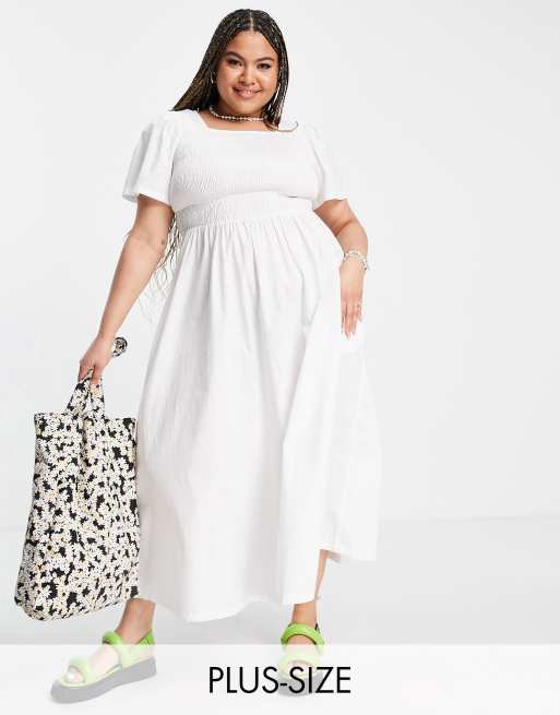 Asos plus cheap size white dress