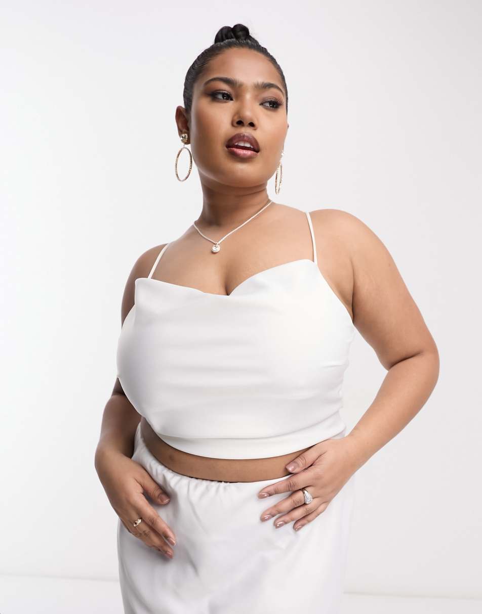 YOURS Curve Plus Size White Cami Top