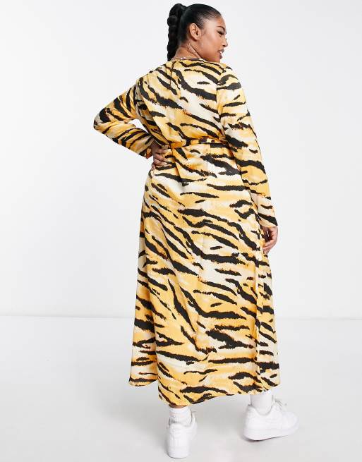 Tiger print hotsell dress asos