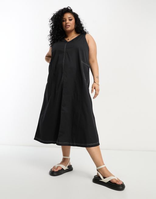 midi zip dress Gilli Short Sleeve Zip Front Midi Dress