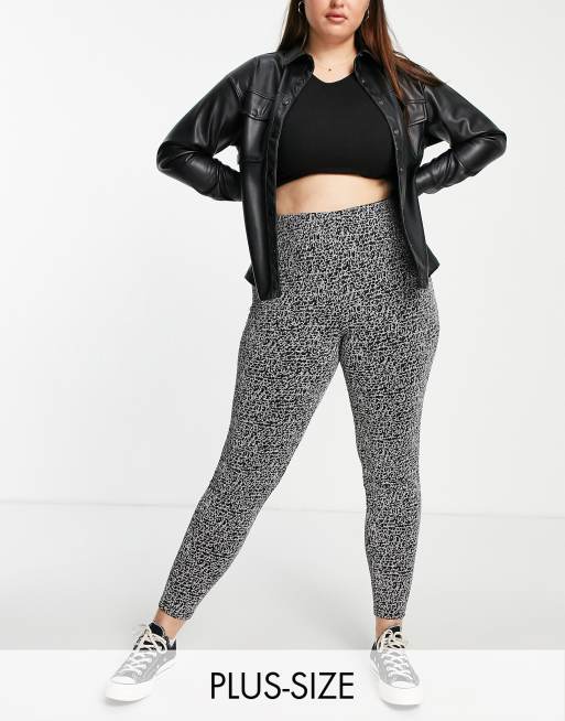 Pieces Curve - Glitterlegging met hoge taille in zwart