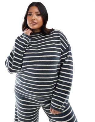 PIECES PLUS PIECES CURVE HIGH NECK SWEATER 